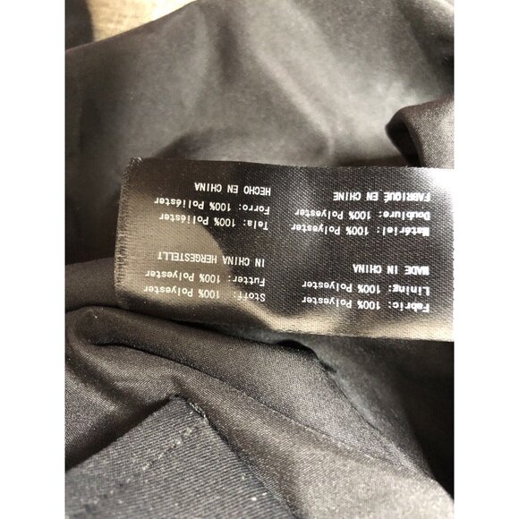 Womens Wantdo Black Lapel Double Breasted Belted Lined Pea Coat Size Large - Picture 4 of 6